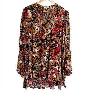 UMGEE Long Bell Sleeved Floral Dress Size Small